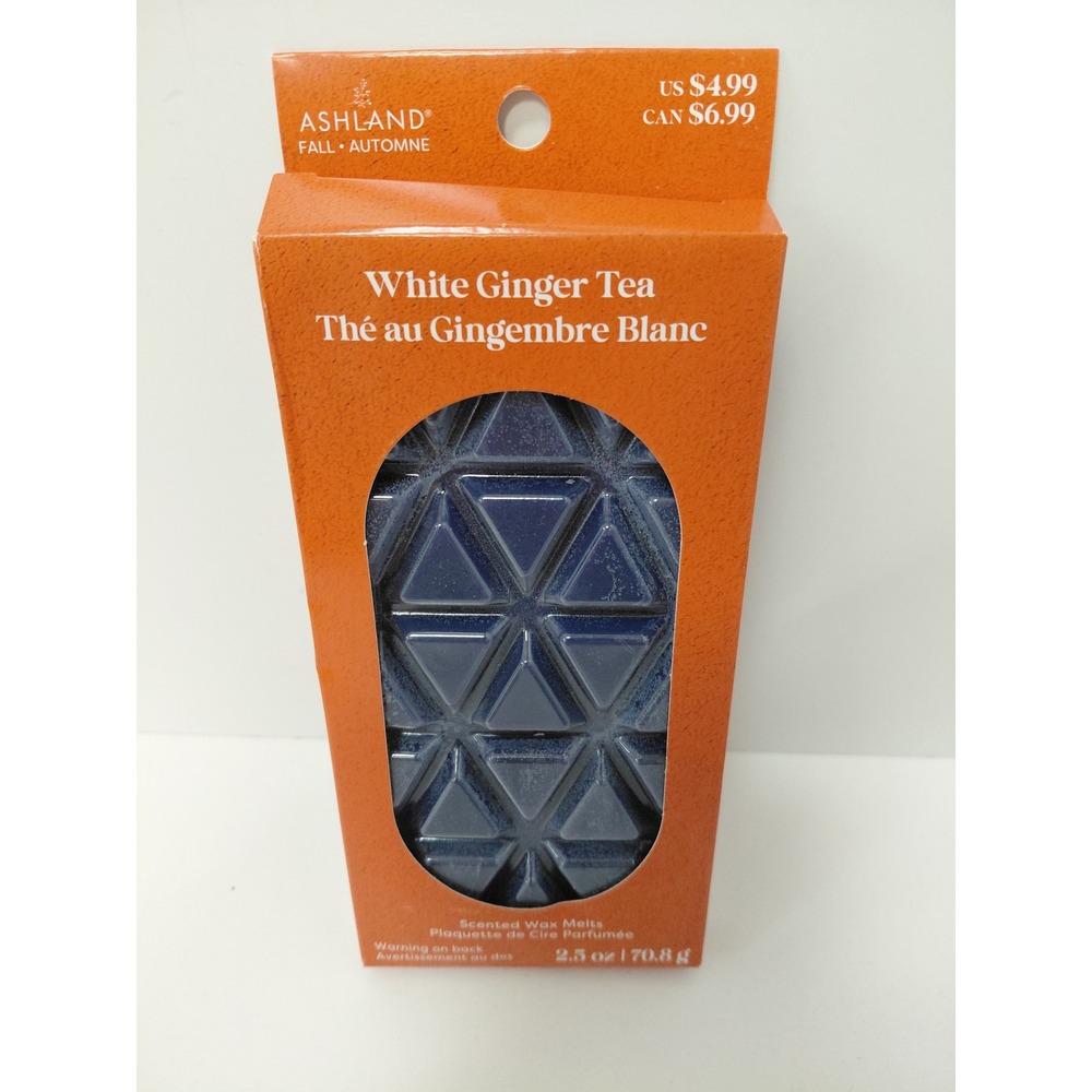 Ashland White Ginger Tea Scented Wax Melts 2.5 oz Fall Collection Blue Wax
